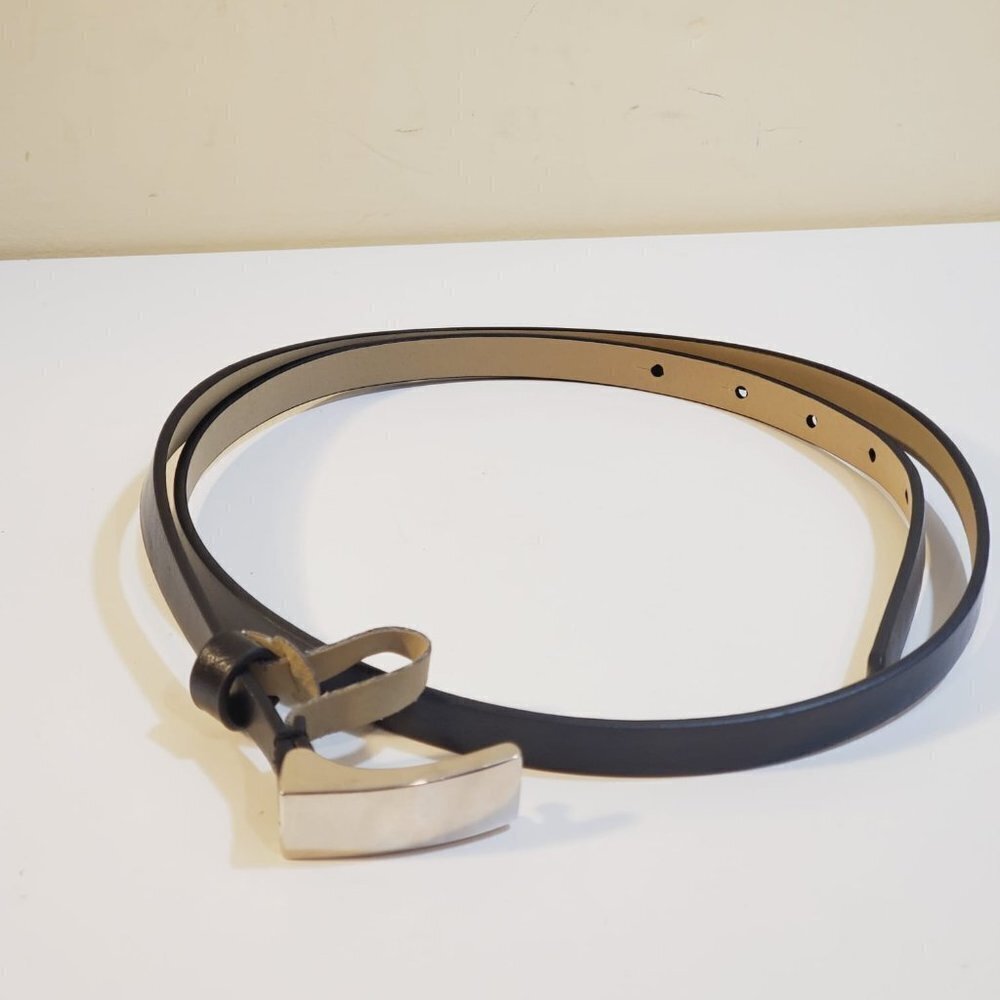 Women's Black Leather Belt Unbranded